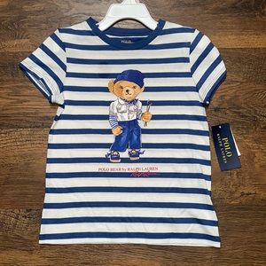 Polo Ralph Lauren Girls T-shirt, Size- 2T & 6, Color- Blue/white